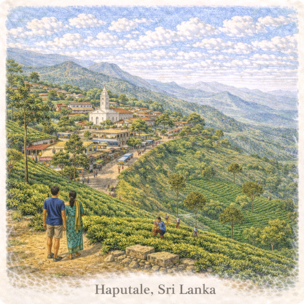 Haputale Sri Lanka tea plantations mountains panoramic views
