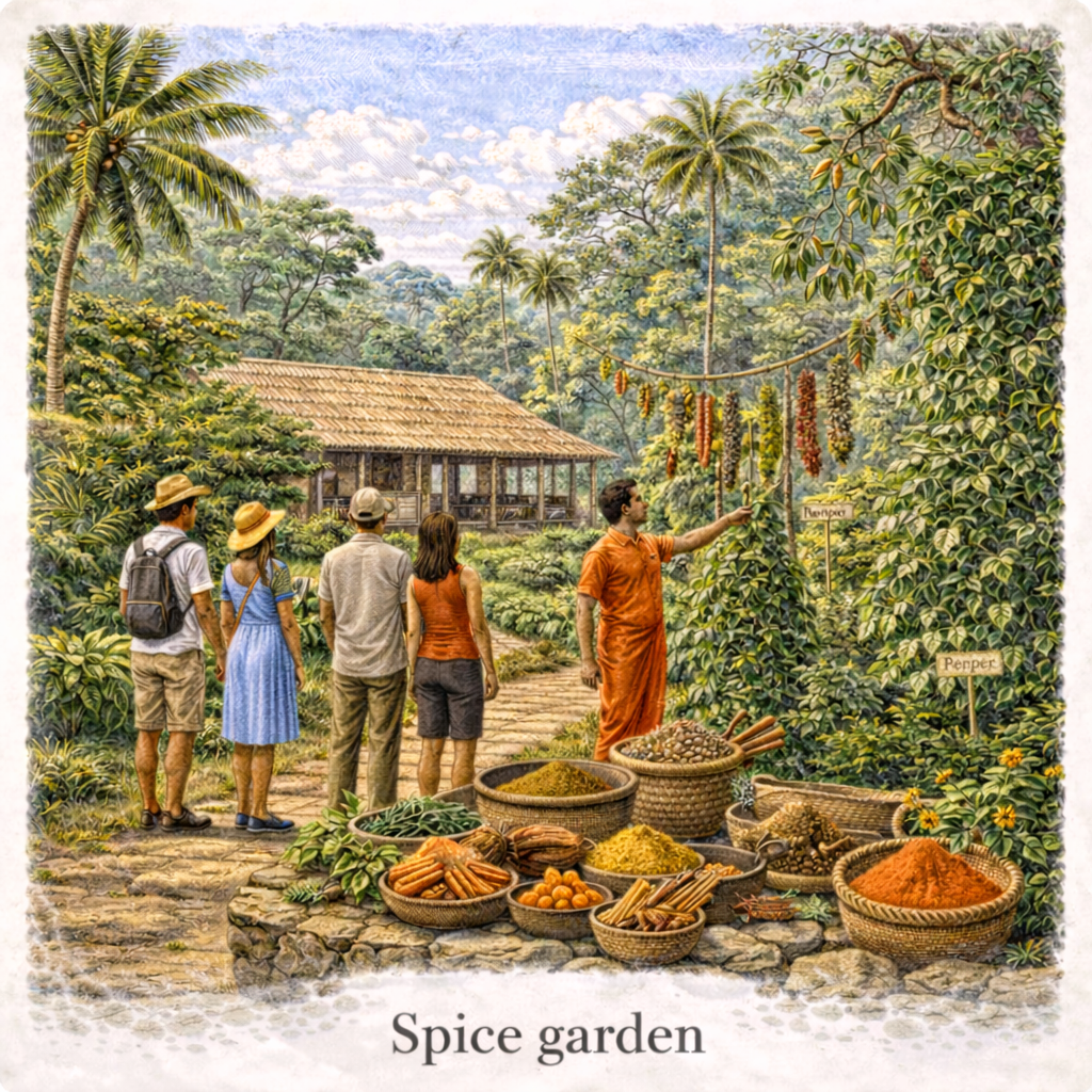 Matale spice garden Sri Lanka spices cinnamon pepper tropical plantation tour