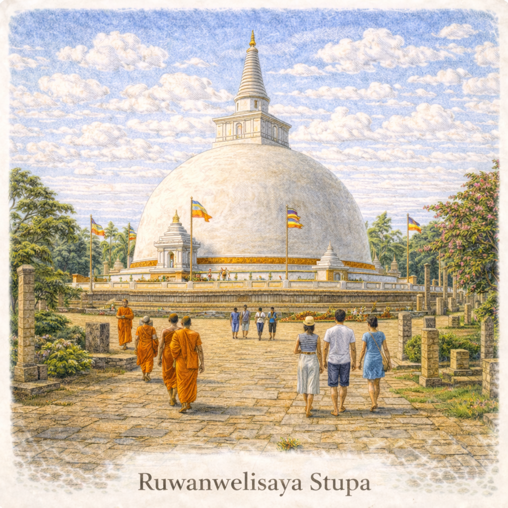 Ruwanwelisaya Stupa Anuradhapura Sri Lanka iconic white dagoba sacred Buddhist landmark