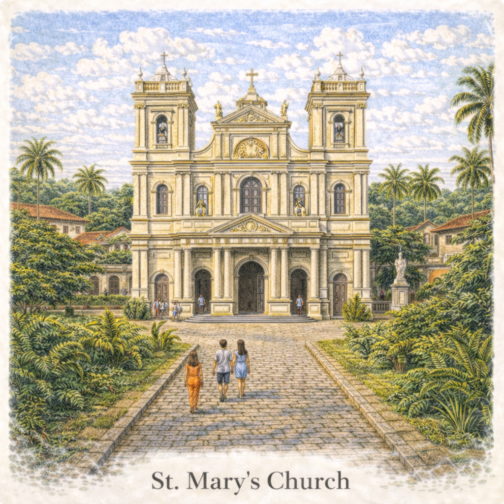 St Mary’s Church Negombo Sri Lanka catholic church colonial architecture