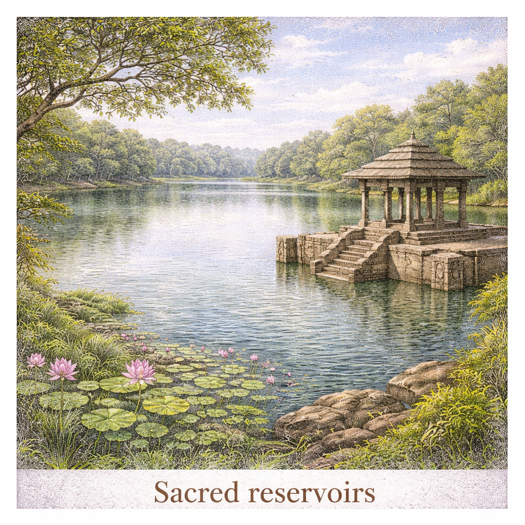 sacred reservoirs Polonnaruwa Sri Lanka ancient water tanks lotus ponds
