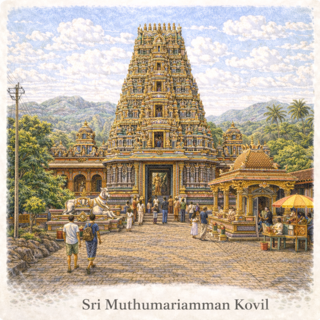 Sri Muthumariamman Kovil Matale Sri Lanka colorful Hindu temple cultural landmark