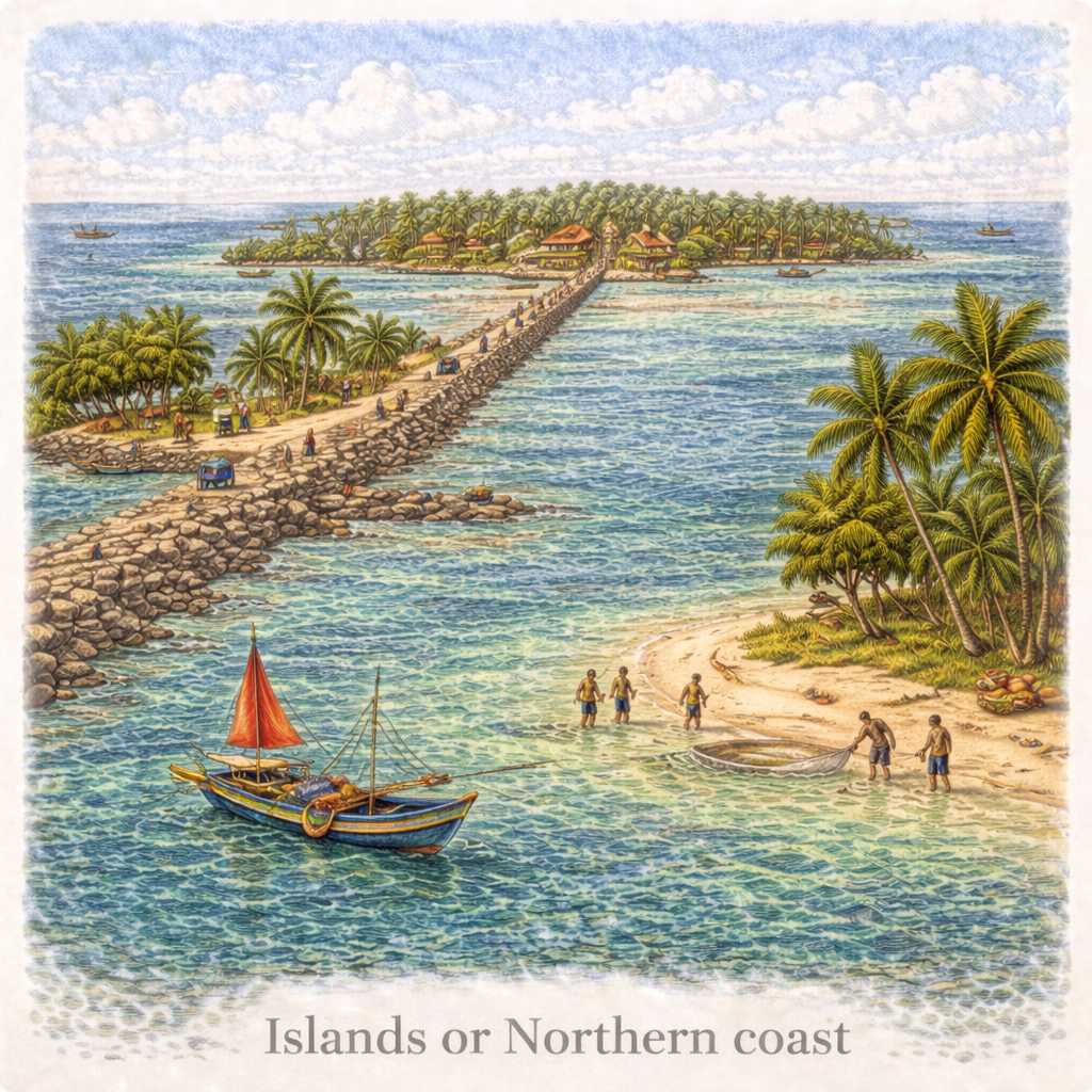 Jaffna islands northern coast Sri Lanka tropical beaches fishing villages off the beaten path