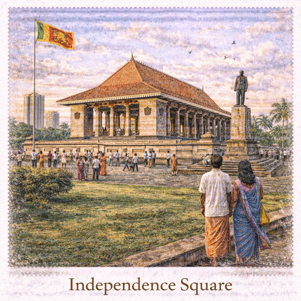 Independence Square Colombo Sri Lanka historic monument national heritage landmark city attraction