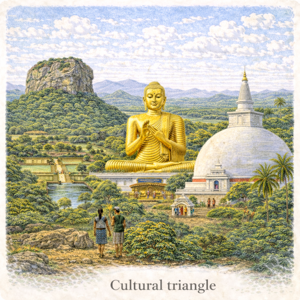 Dambulla Cave Temple Sri Lanka famous Buddhist rock temple UNESCO site things to do Dambulla