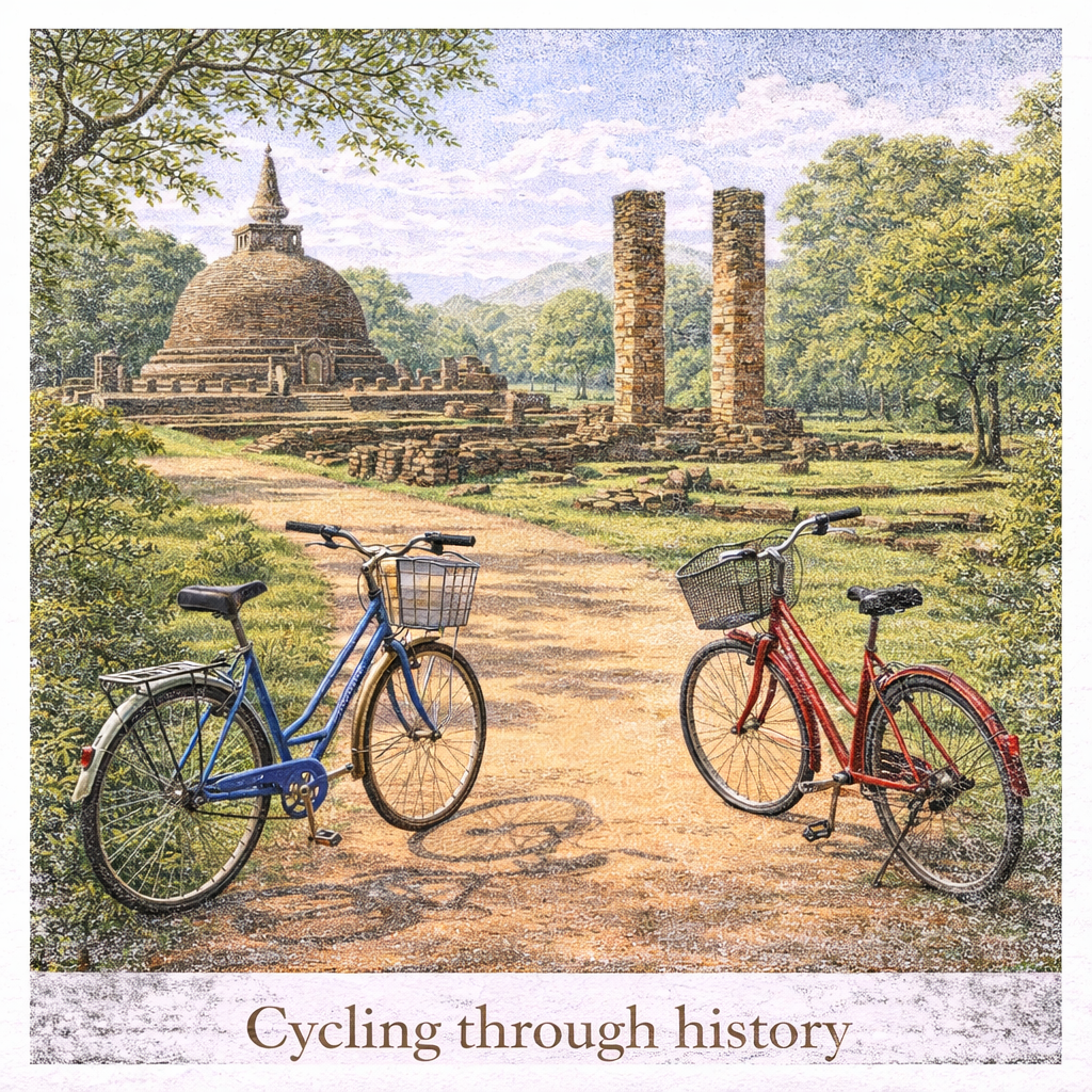 cycling Polonnaruwa Sri Lanka bike tour ancient ruins cultural triangle
