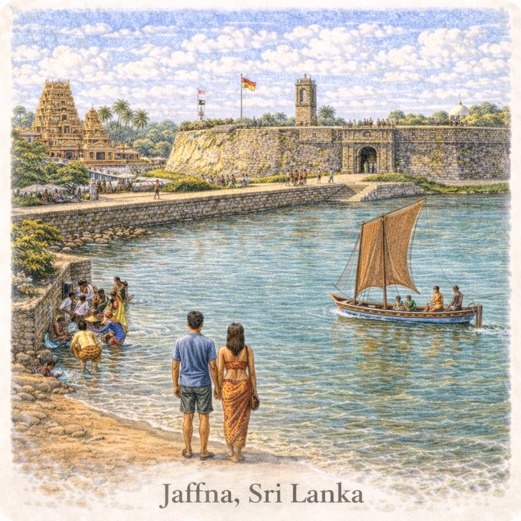Jaffna Sri Lanka fort temple lagoon northern sri lanka culture