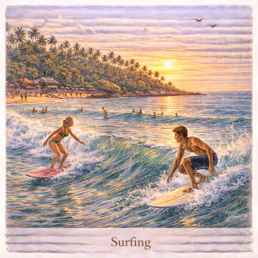 Hiriketiya surfing Sri Lanka best surf spot waves beginners surf beach south coast