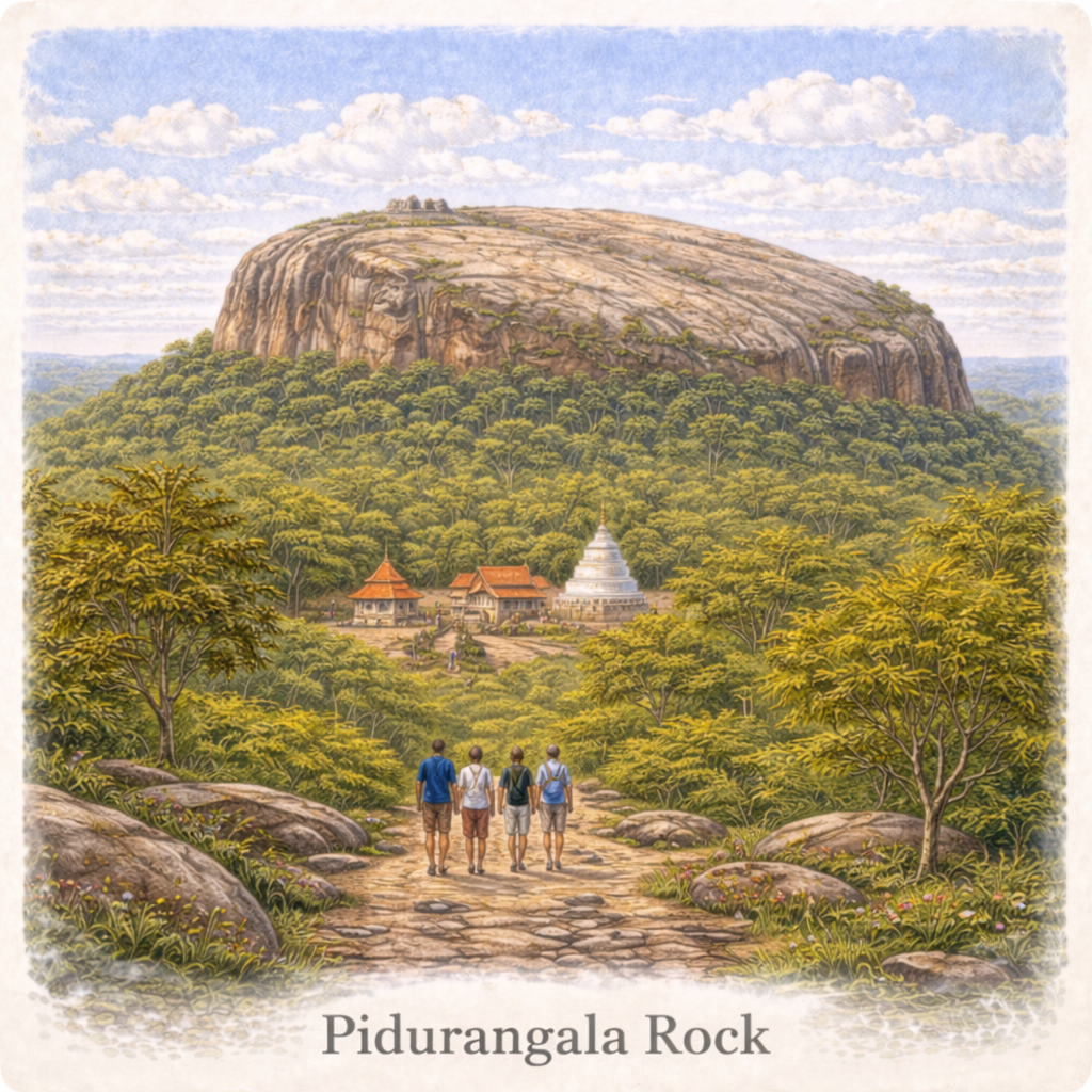 Pidurangala Rock Sri Lanka sunrise hike Sigiriya view viewpoint