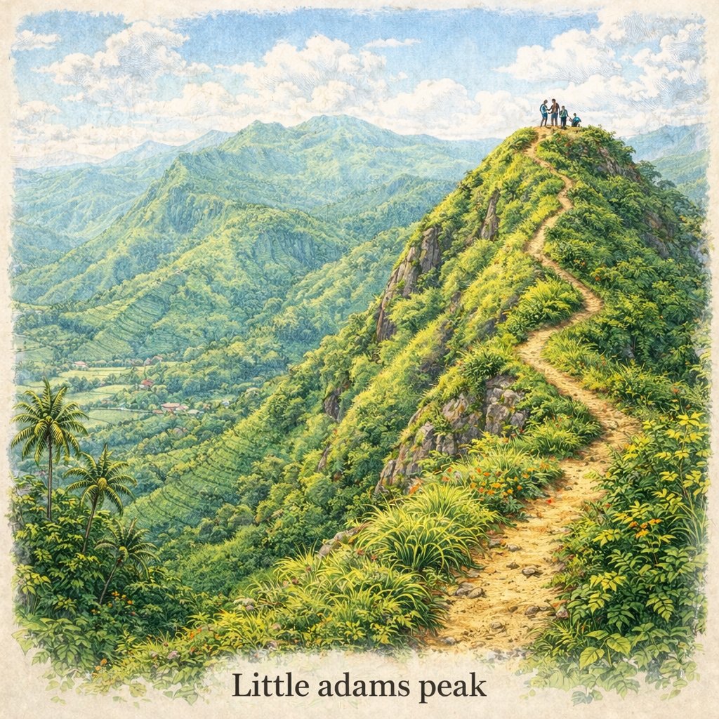 Little Adam’s Peak Ella Sri Lanka easy hike scenic viewpoint mountain views travel highlight