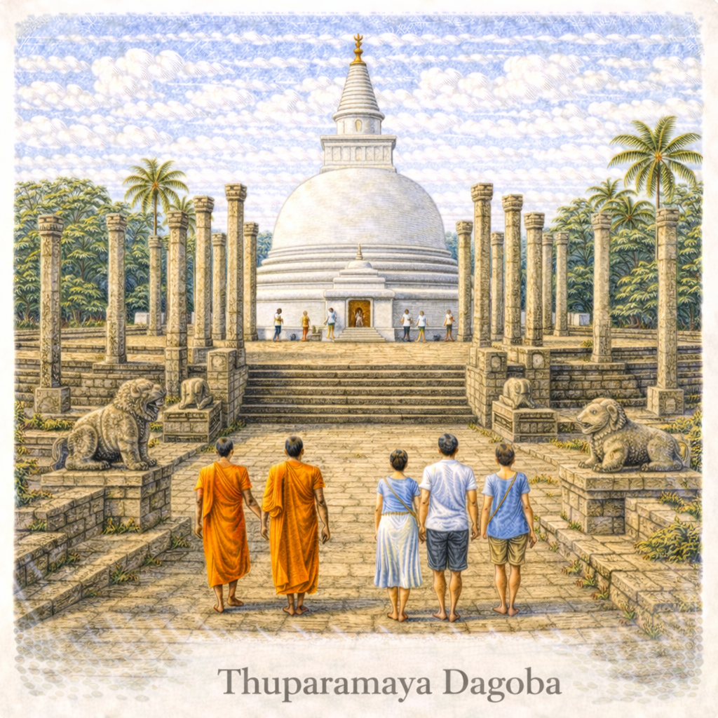 Thuparamaya Dagoba Anuradhapura Sri Lanka oldest stupa sacred Buddhist landmark