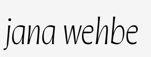 Text displaying the name 'jana wehbe' in stylized black font.