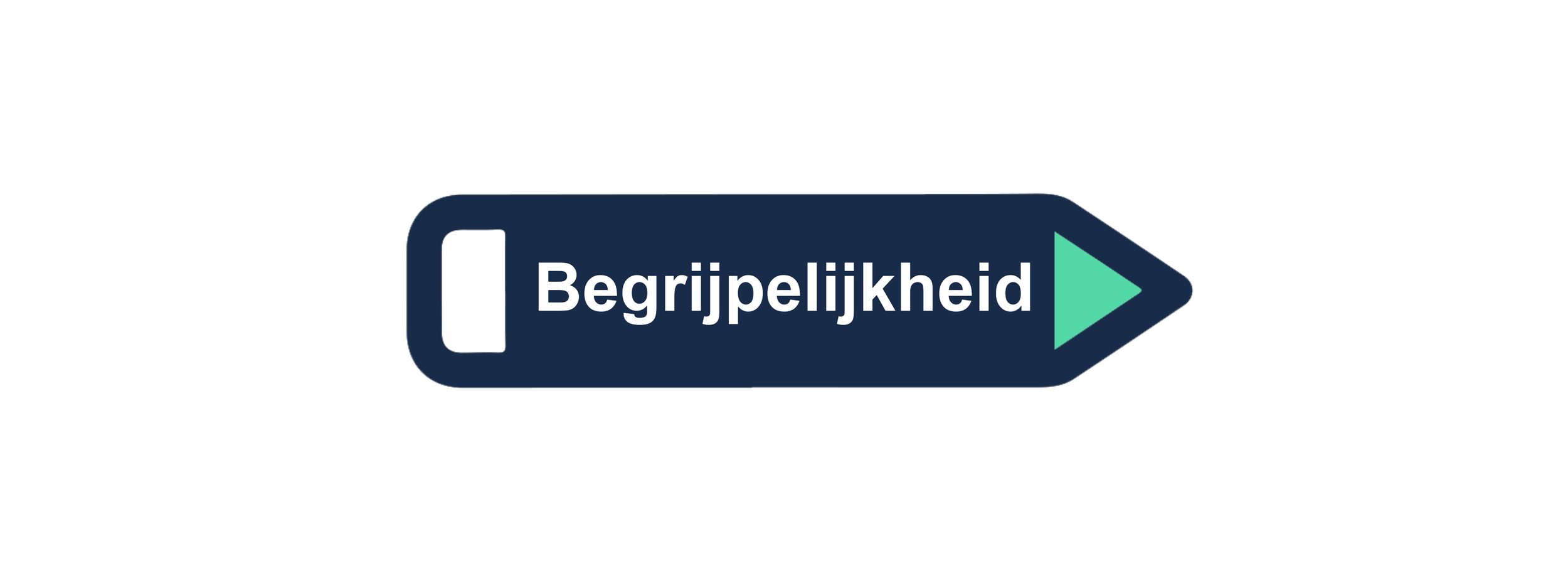 Potlood met daarop het woord 'begrijpelijkheid'.
