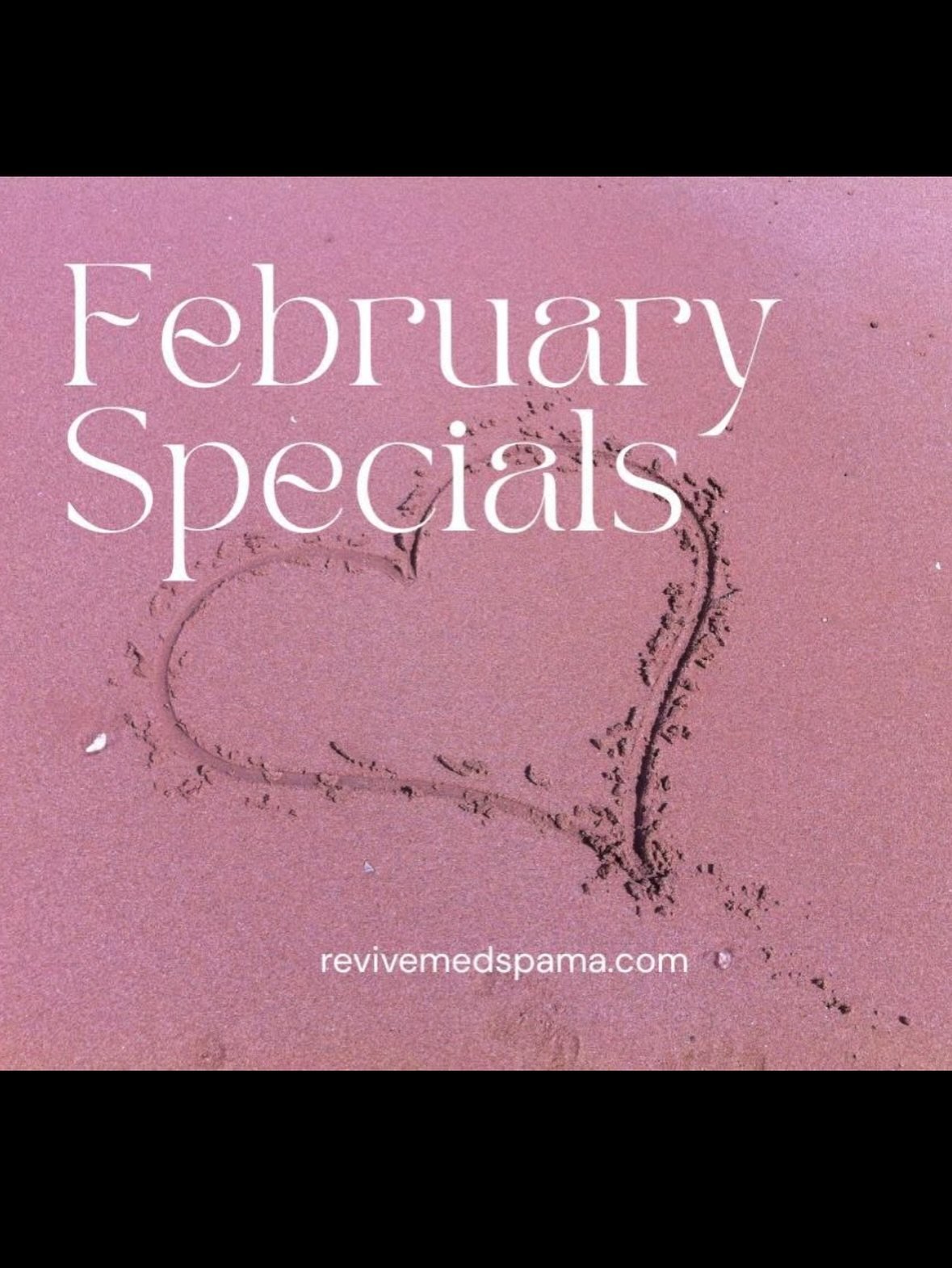 💘 Love is in the air at Revive Med Spa &amp; Aesthetics 💘

February is the month of self-love, glow-ups, and a little indulgence ✨
From injectables and skin rejuvenation to massages, retail, and gift card perks&mdash;our February Specials are desig