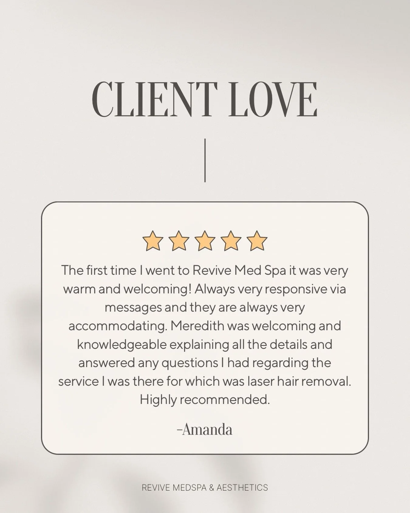 We are always striving to give our patients the best service and care 🤍 and we always love hearing from you! 

#clientlove #patientreview #medicalaesthetics #fallriverma