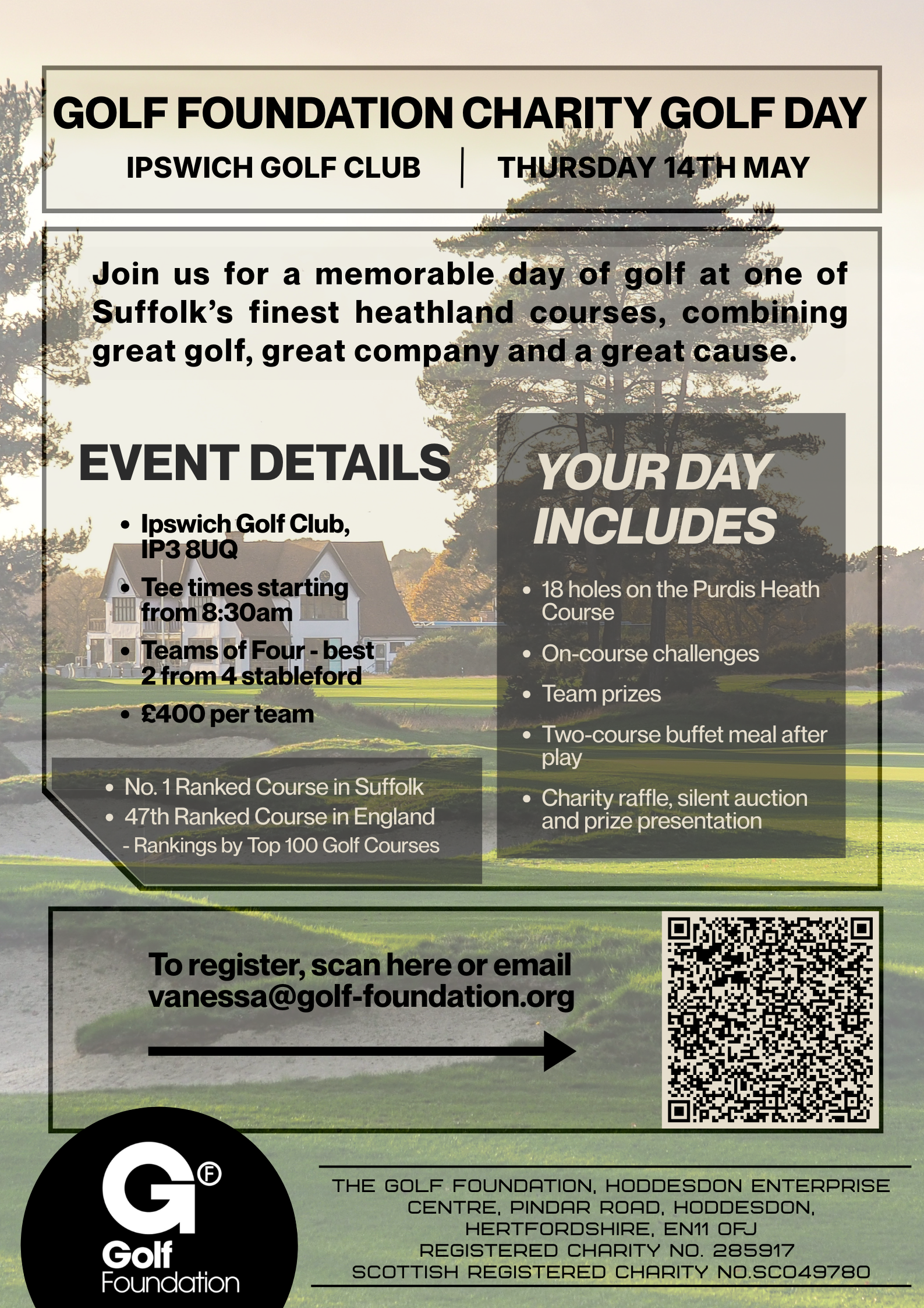 Golf Foundation Charity Golf Day @ Ipswich Golf Club