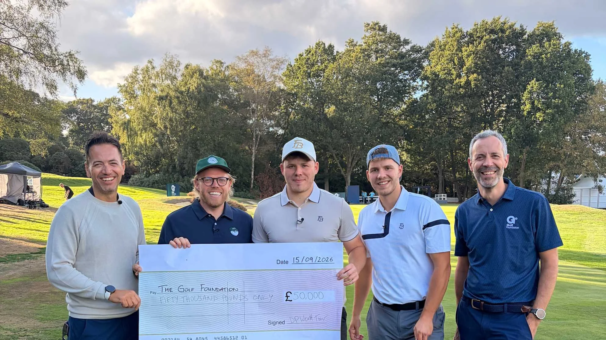 Rob Beckett &amp; Fore Bros Raise £50,000 for the Golf Foundation at the BMW PGA Championship