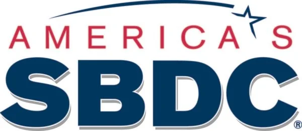 Logo of Americas SBDC with red, white, blue colors, and a star design.