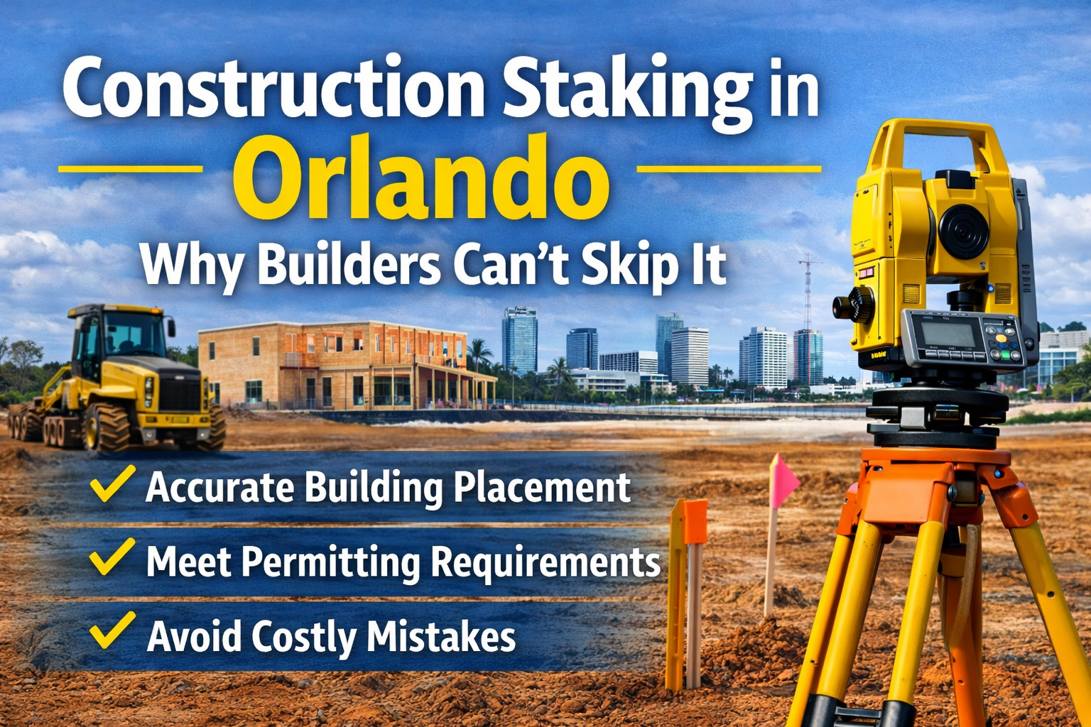 Construction Staking: Why Builders in Orlando Can’t Skip It