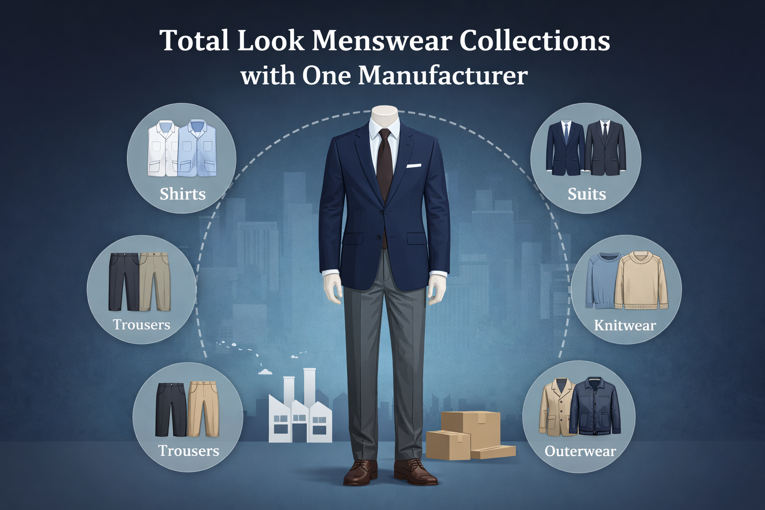 How to Build a Total Look Collection with One Manufacturer (Shirts + Suits + Pants + Knitwear + Outerwear)