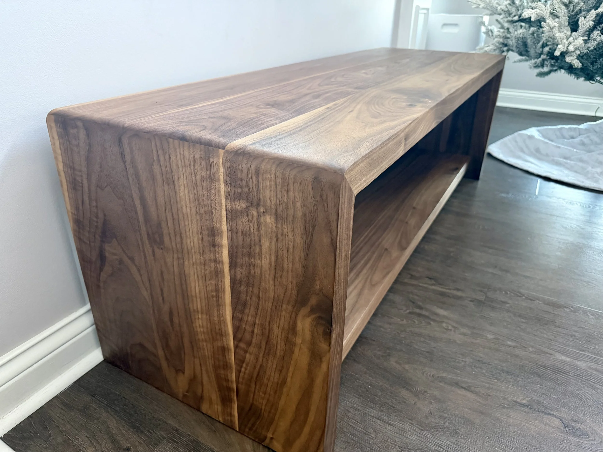 Modern Contemporary Walnut Bench