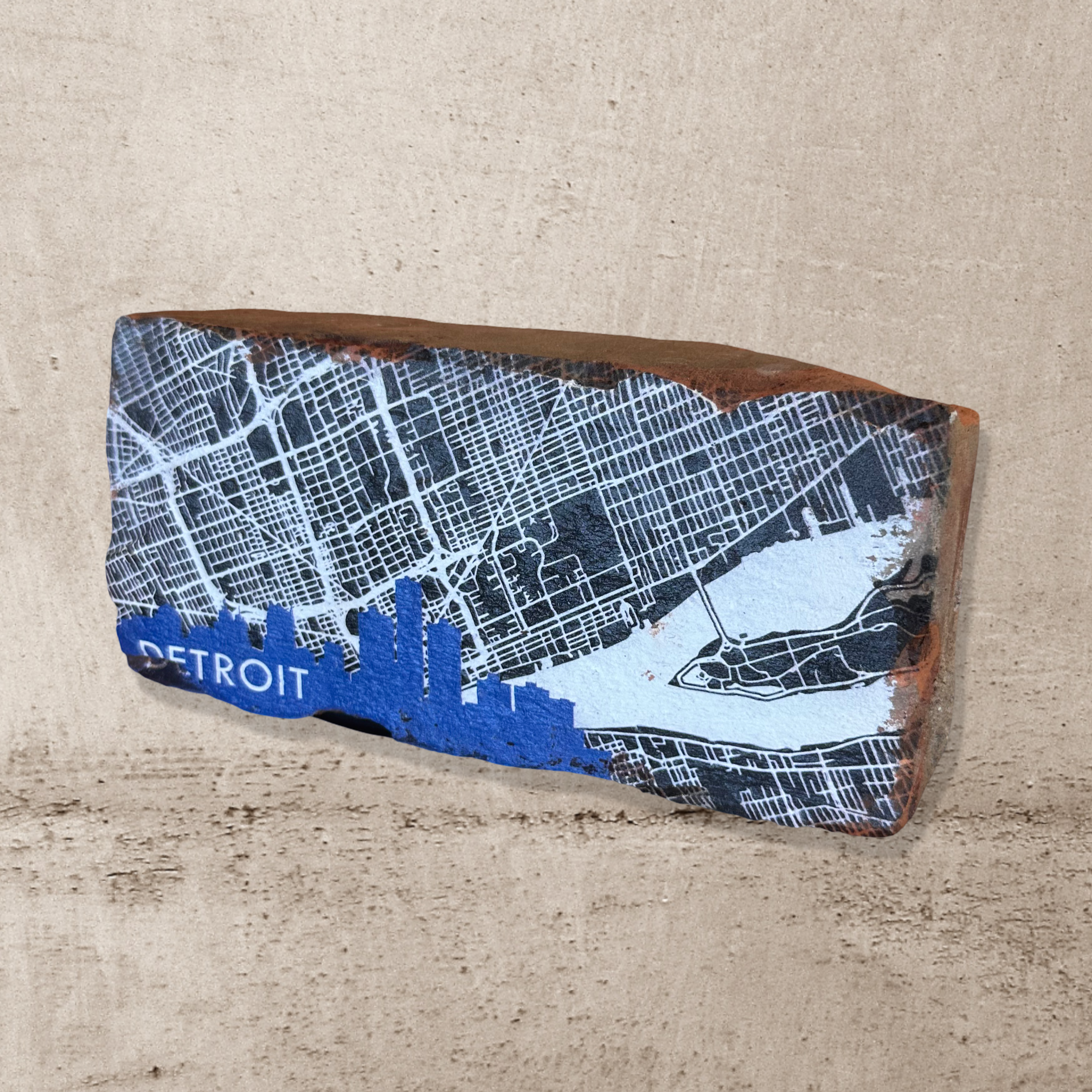 Detroit Blueprint Brick