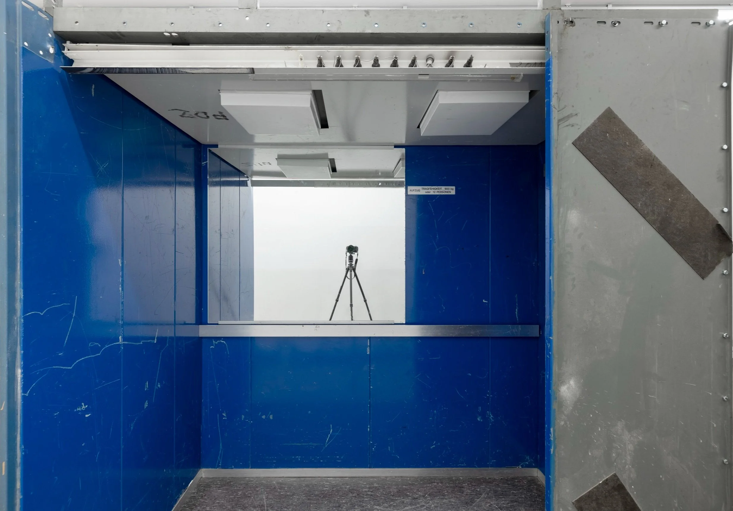 Exhibition view with a work by Alex Chalmers