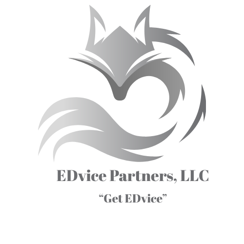 EDvice logo and contact information