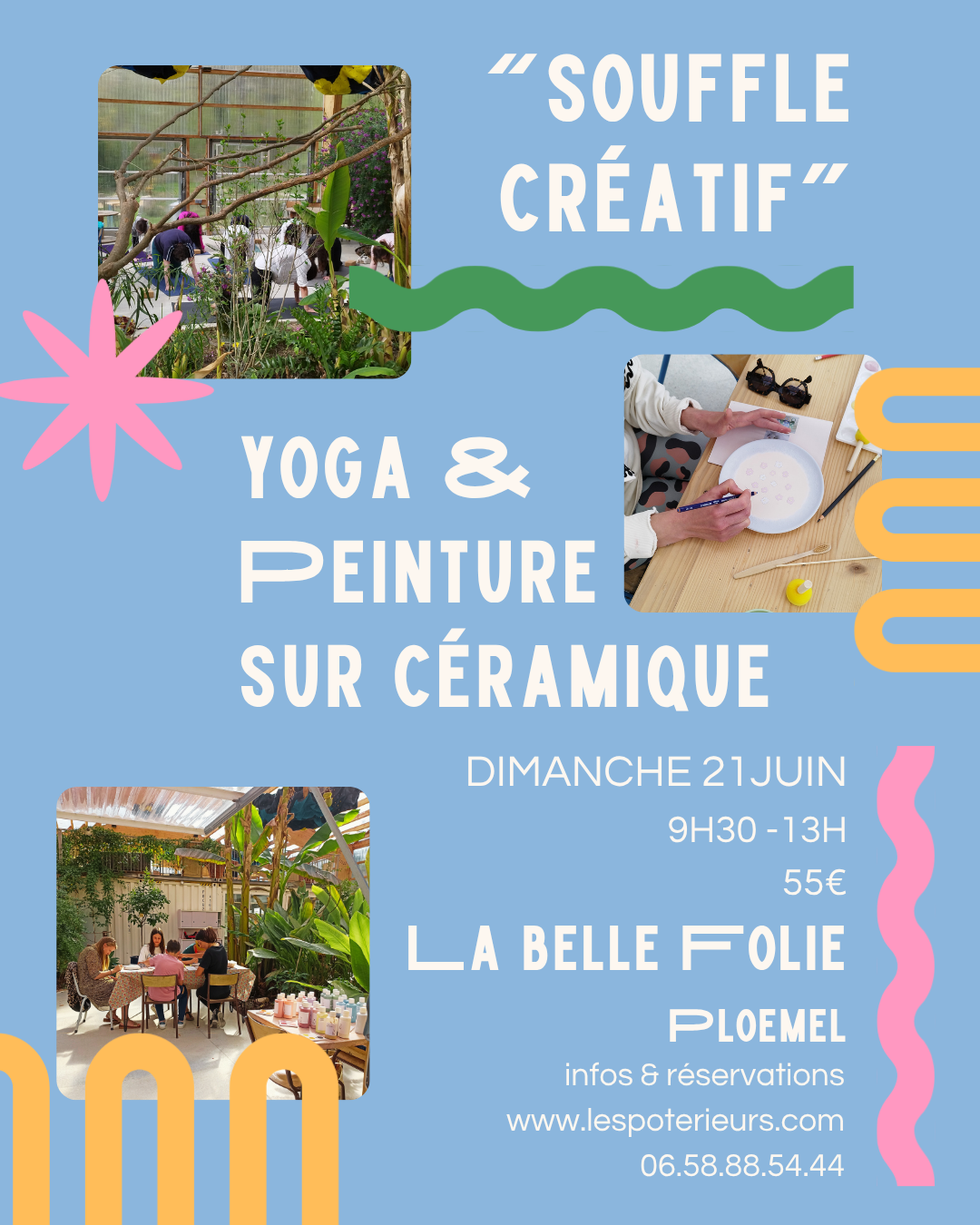 Yoga &amp; Peinture Sur Céramique