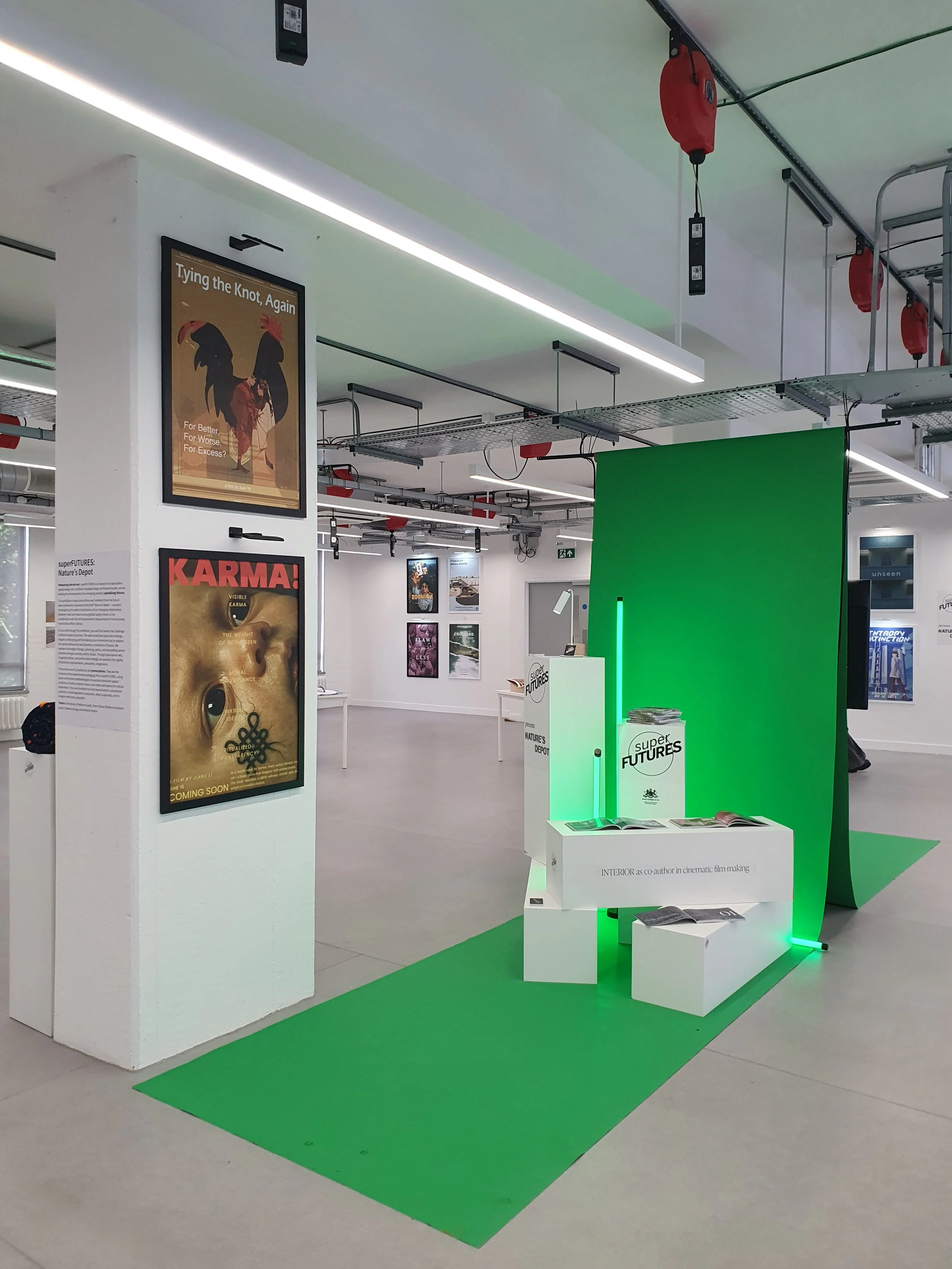 Nature's Depot (2025) exhibition at The Royal College of Art, Kensington, London. Exhibiting 24 projects from superFUTURES.

Image by Pierre Shaw (2025)