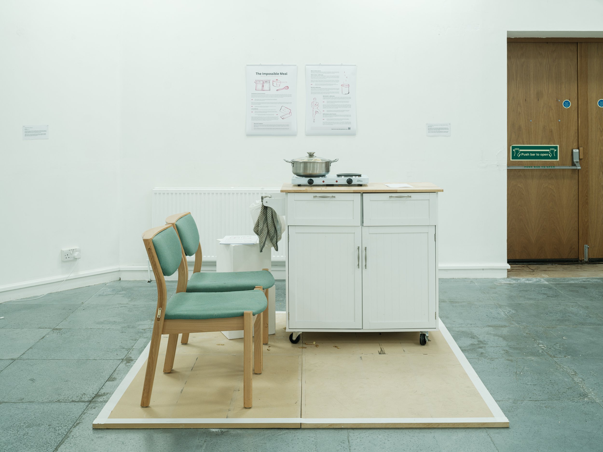 The Impossible Meal (2025), produced and exhibited at SOS_25 (School SOS), by Maya Esslemont, Javina Greene and Kimberley Hutchison.

Image by Fred Howarth (2025)
