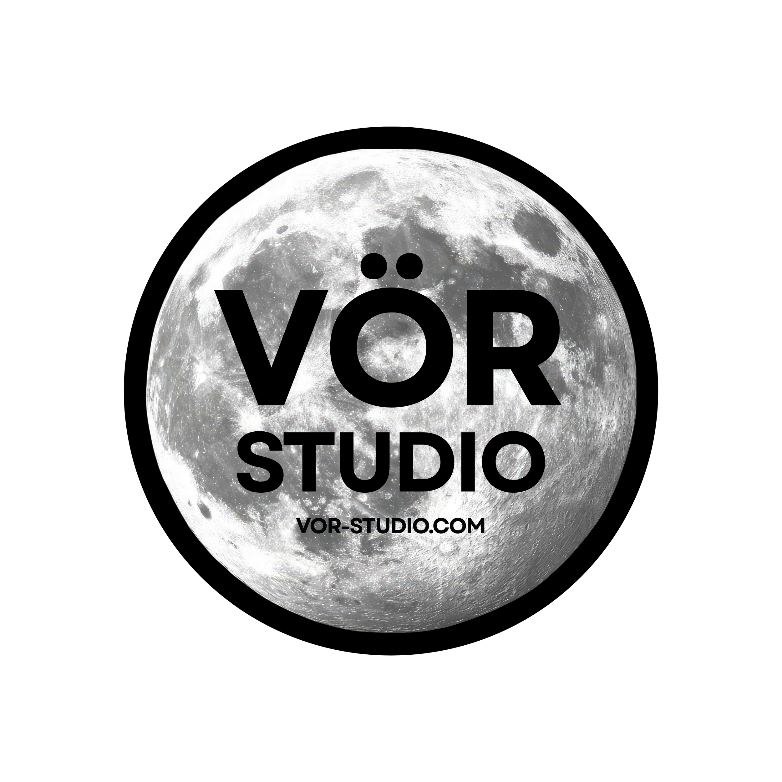 Brand Restyling, full moon glowing be hind modern text. Take your brand to the moon.