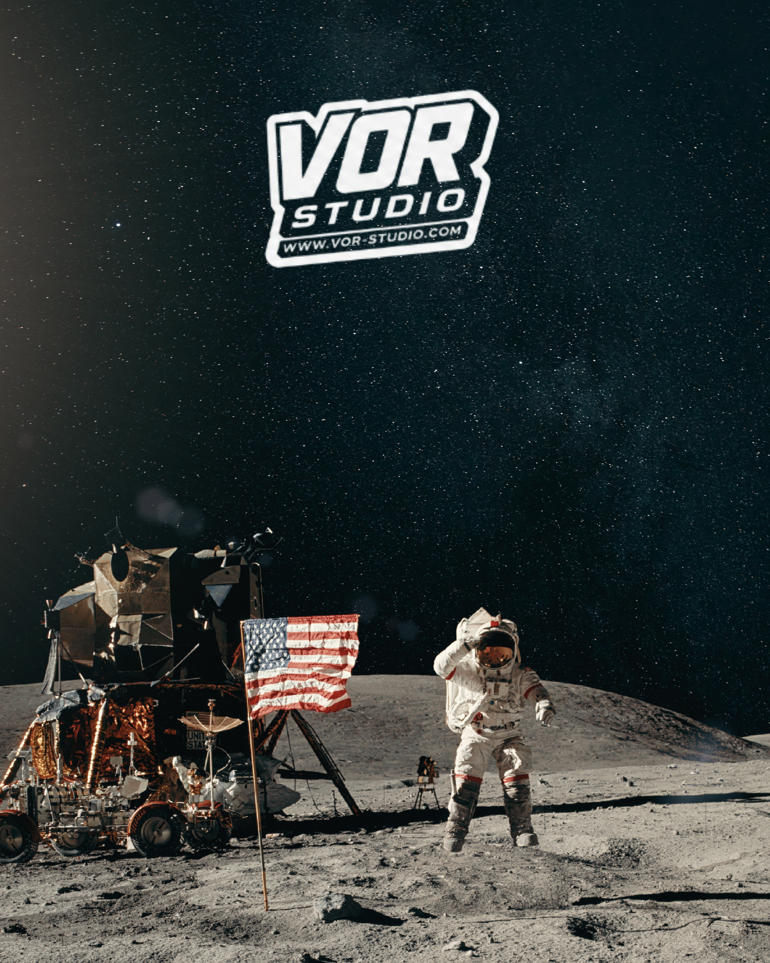 Take your brand to the moon, with this space themed poster
