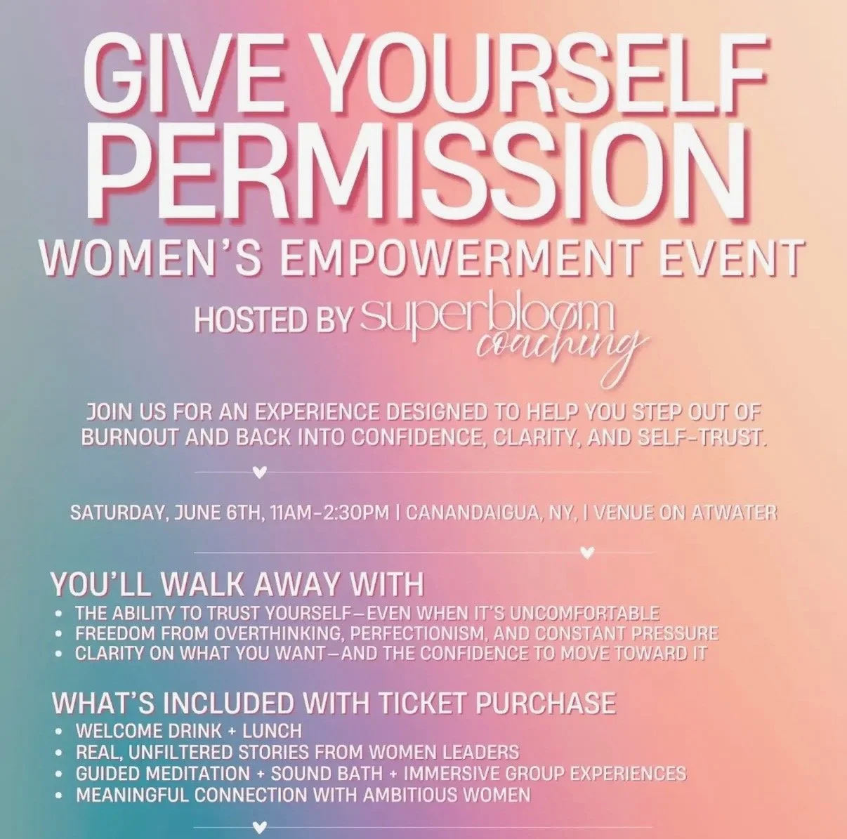Give Yourself Permission: Women's Empowerment Event