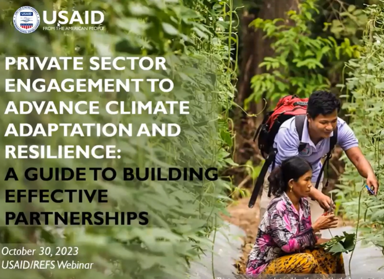 Webinar: USAID's New Guide on Engaging the Private Sector to Advance Climate Adaptation
