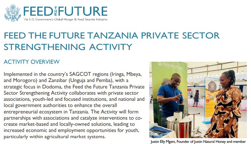 Feed the Future Tanzania Private Sector Strengthening Activity