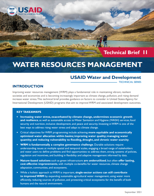 Water Resources Management: Technical Brief II