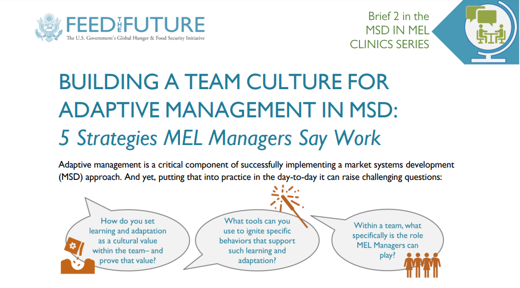 Building a Team Culture for Adaptive Management in MSD: 5 Strategies MEL Managers Say Work