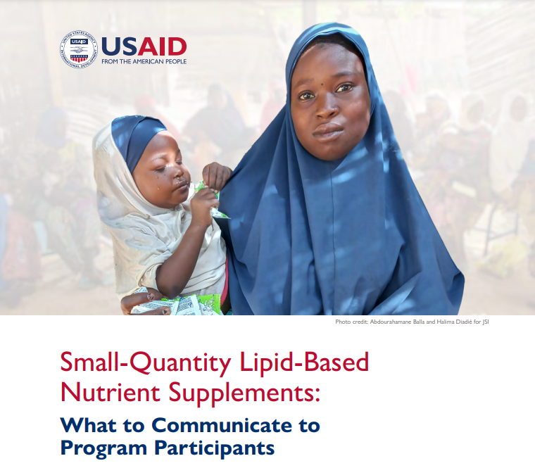 Small-Quantity Lipid-Based Nutrient Supplements: What to Communicate to Program Participants