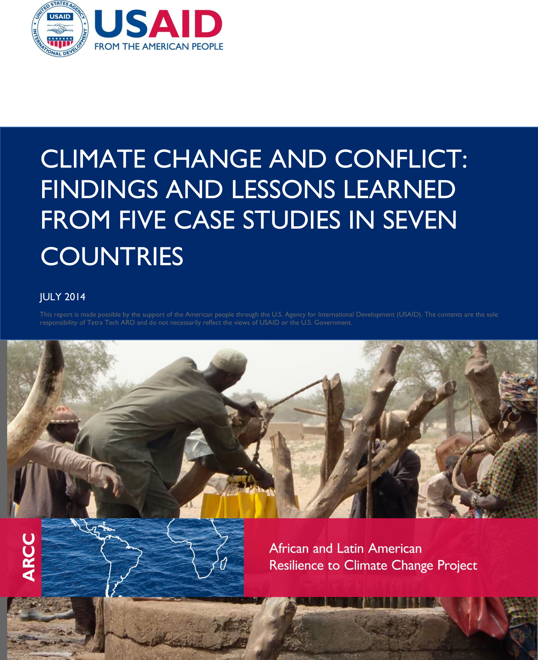 Climate Change and Conflict: Findings and Lessons Learned From Five Case Studies in Seven Countries