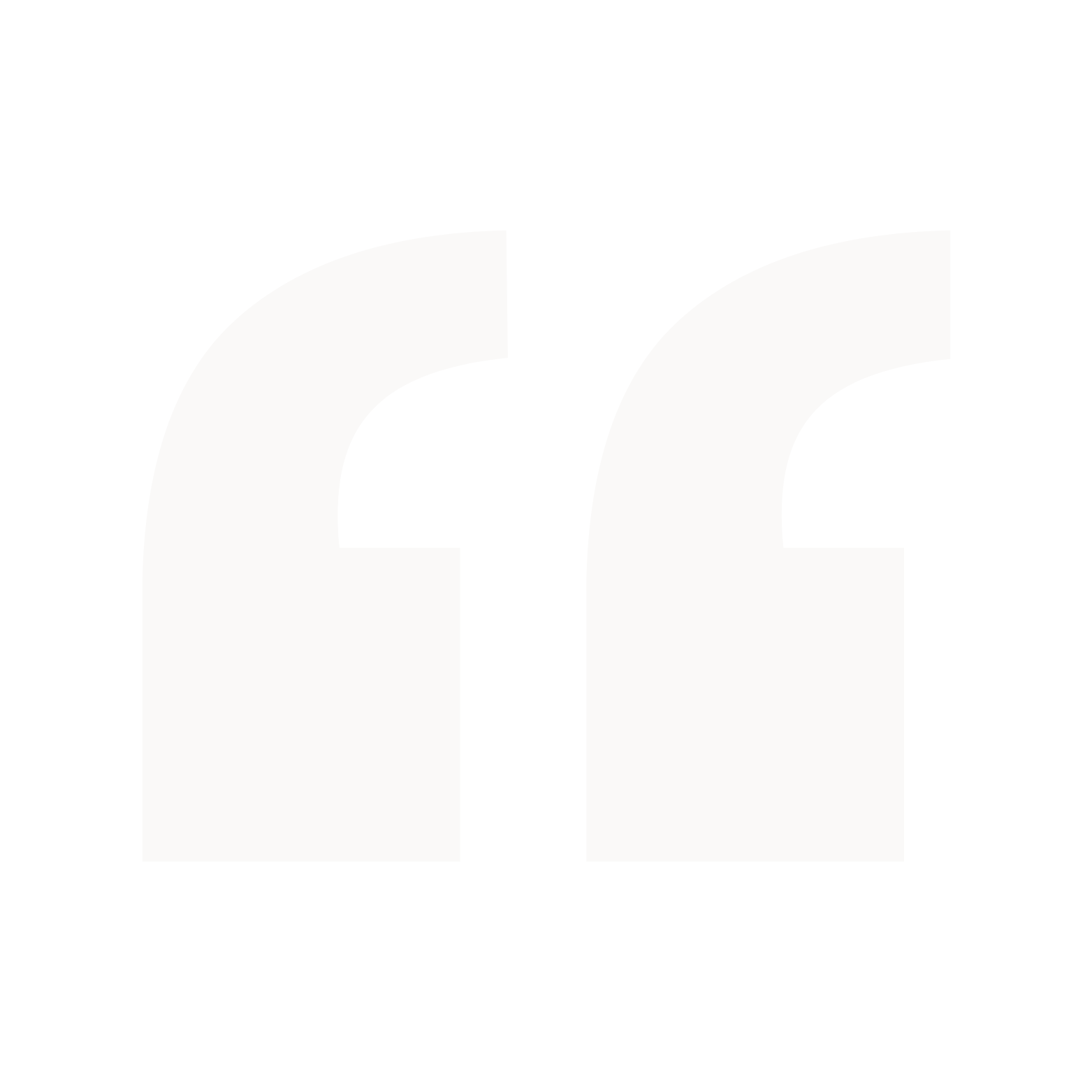 White quotation marks on a black background.