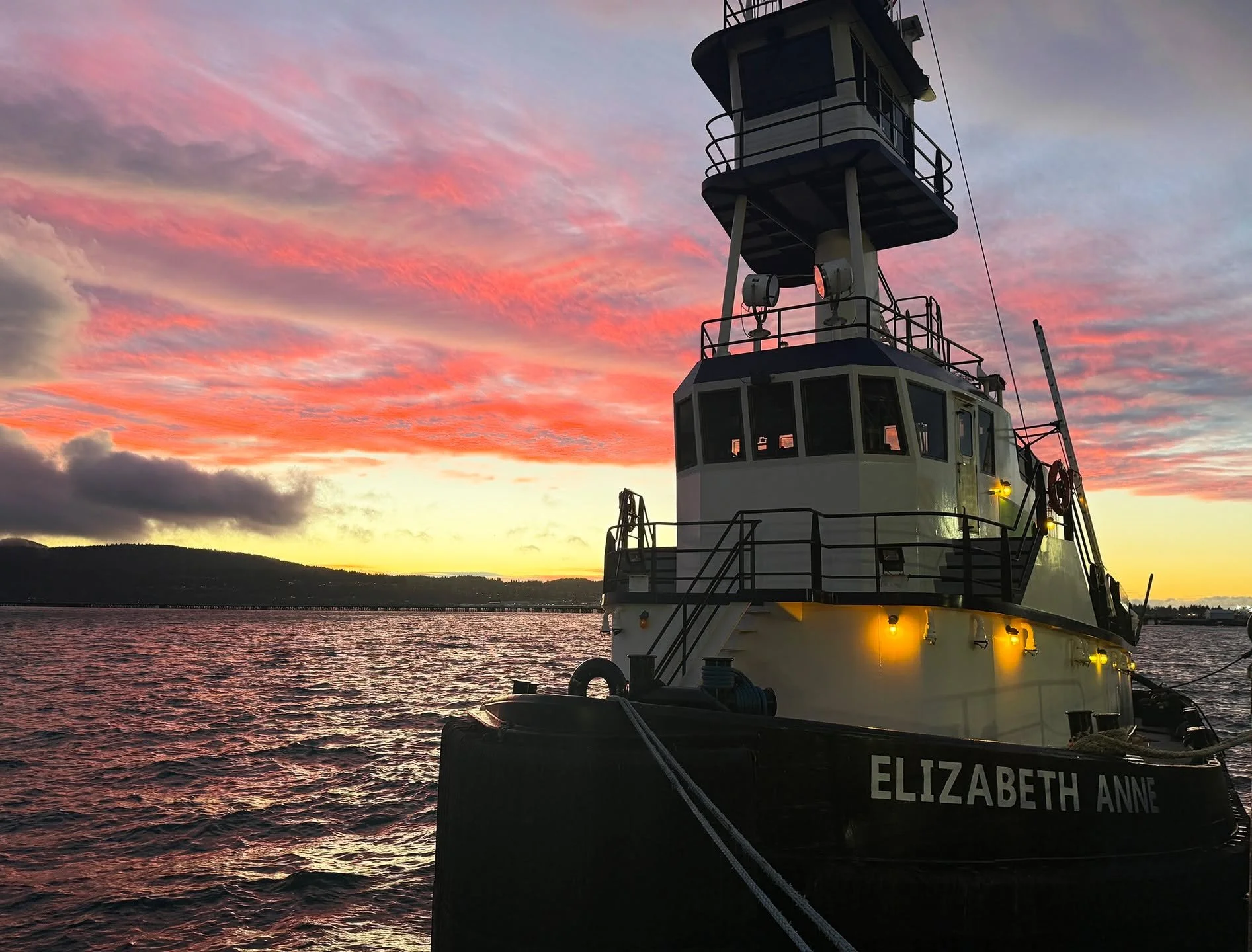 The Vane Brothers tug ELIZABETH ANNE in the Port Angeles area of Washington. [Photo by Mitch Byers] #TheVaneBrothersCompany #Tugboat #ElizabethAnne #PortAngeles