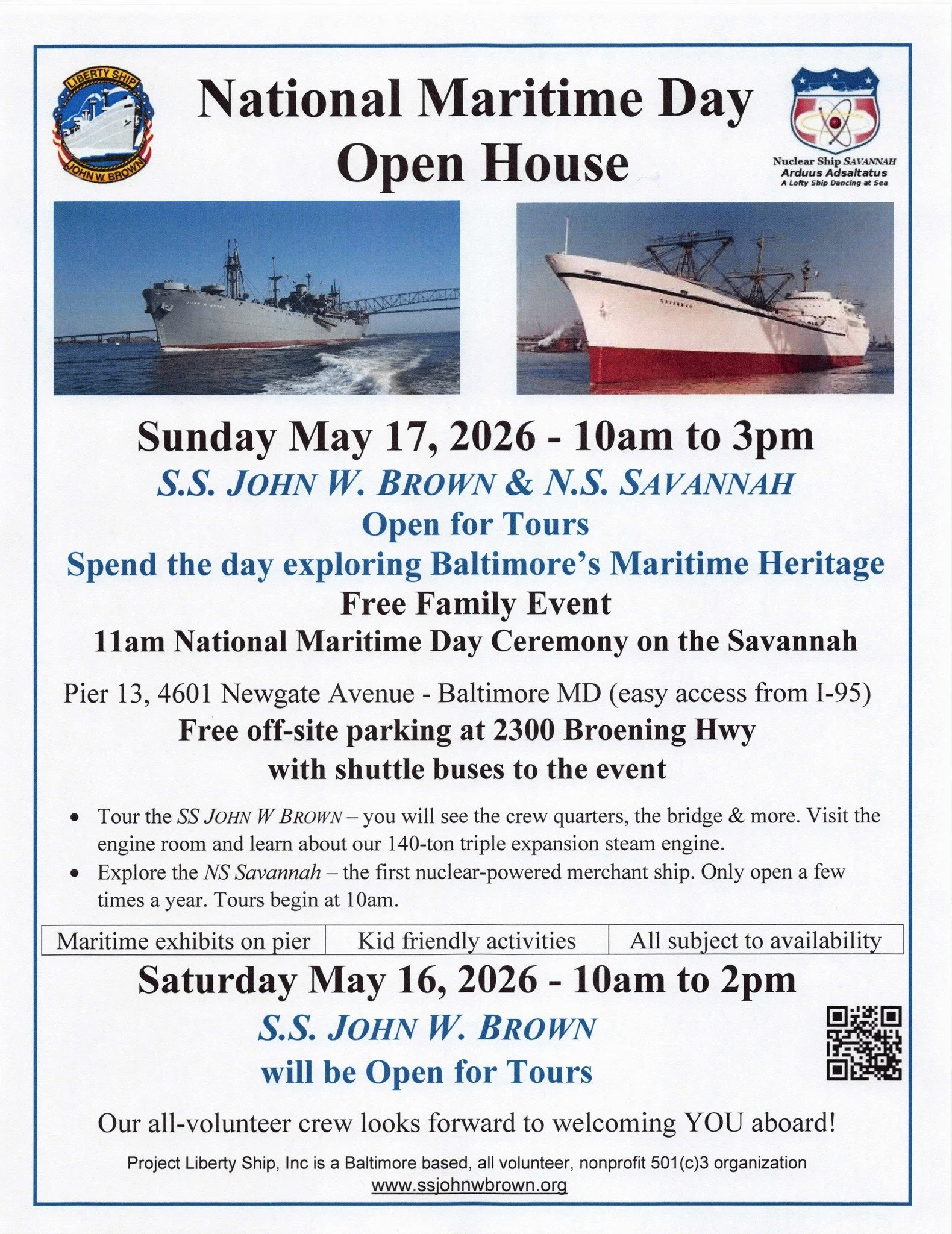 A Vane Brothers tug will be among the vessels involved with part of this free, Baltimore-based event, which celebrates the maritime industry and honors the men and women who are members of the U.S. merchant marine. #NationalMaritimeDay #FamilyFun #Th