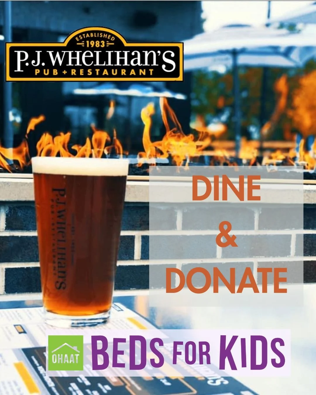 P.J. Whelihan's Dine & Donate