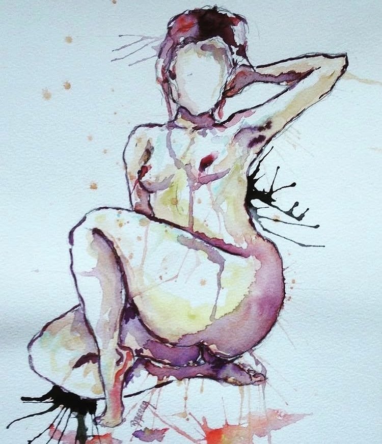 Letting Go - Original watercolour - SOLD