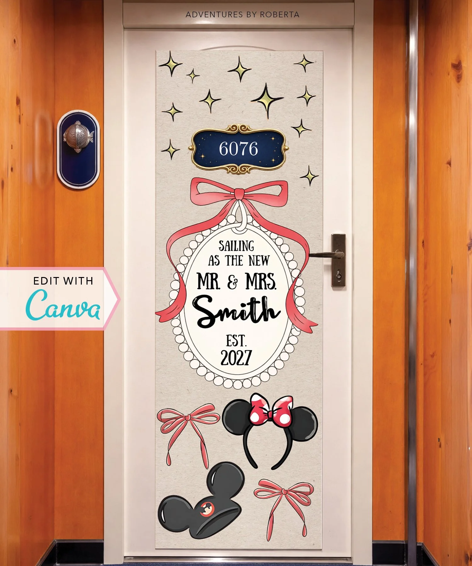 DCL Cruise Door Banner Template - The New Mr & Mrs