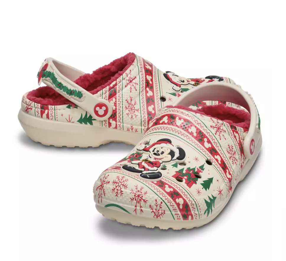 Santa Mickey Mouse Fair Isle Holiday Clogs for Adults by Crocs