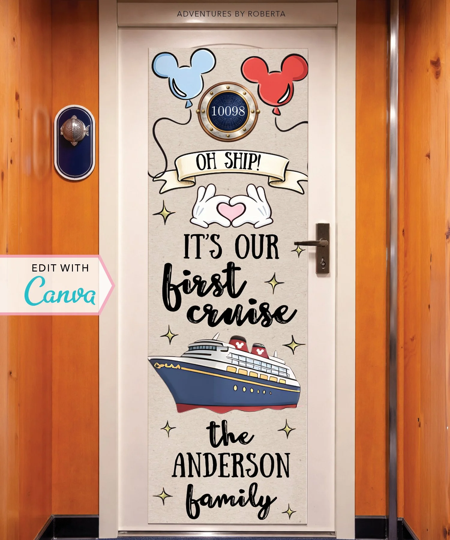 Our First Cruise DCL Door Banner Template
