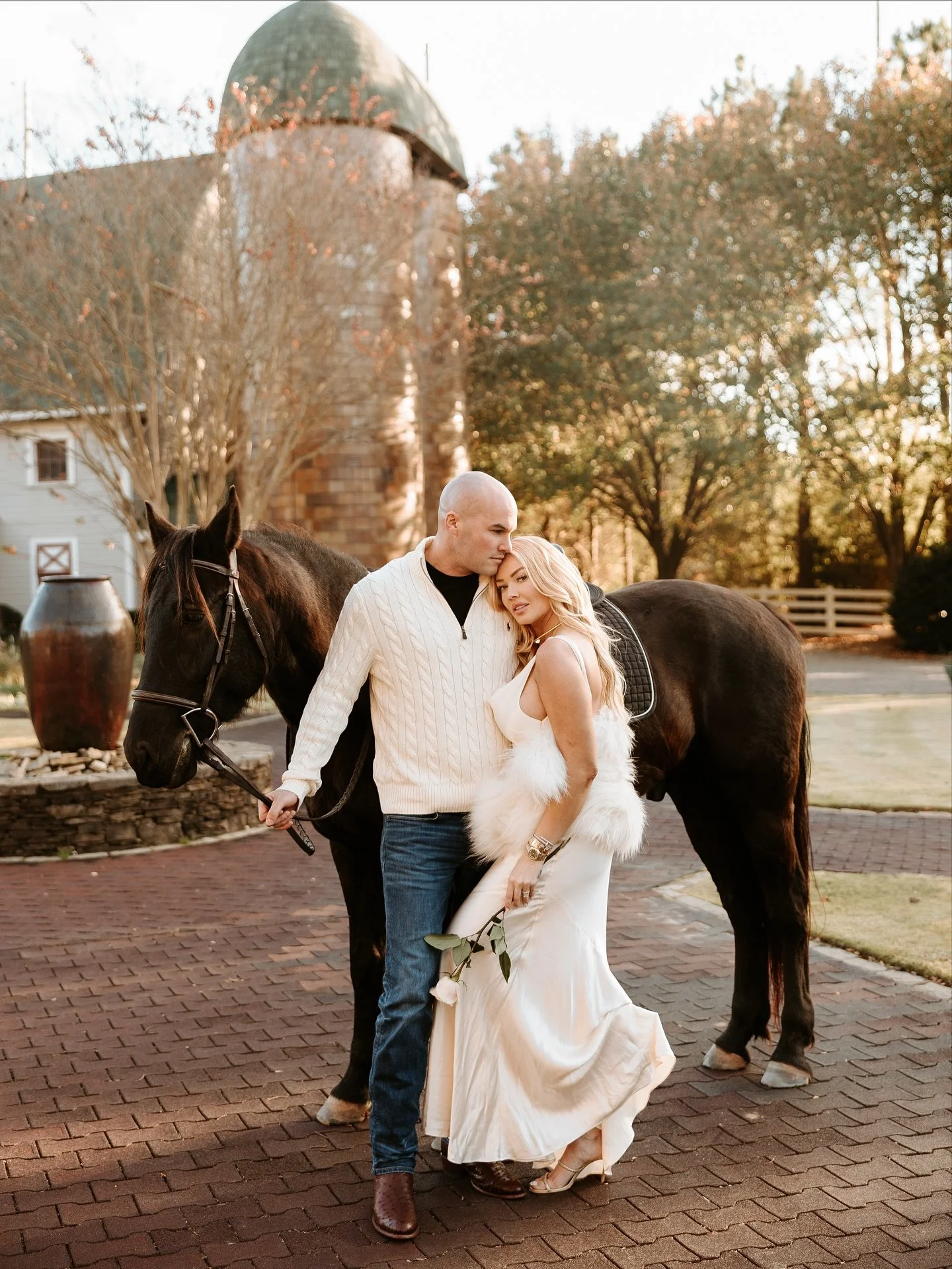 Colleen &amp; Andrew at @historicwakefieldbarn ✨ We&rsquo;re so excited for their upcoming Spring wedding!