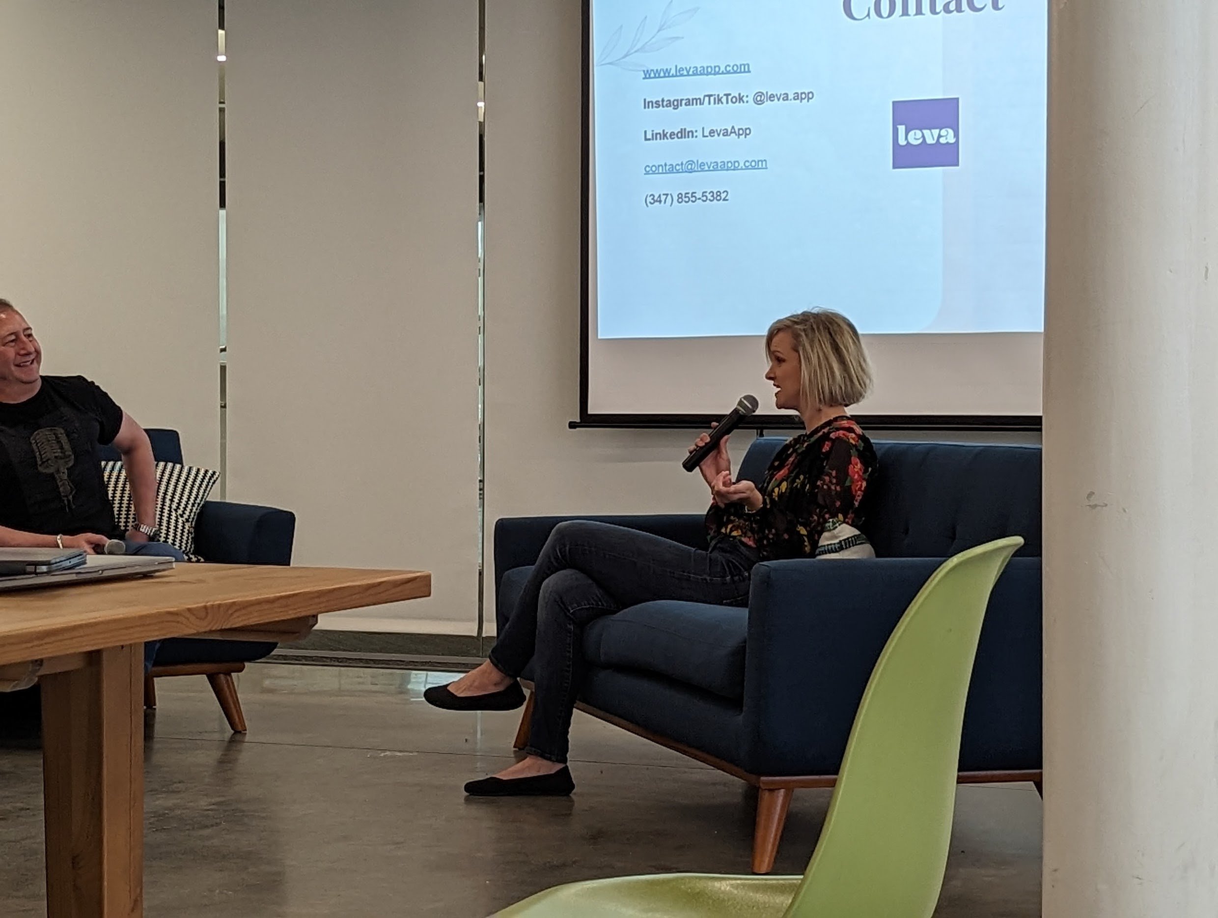 Vanessa speaking at One Million Cups